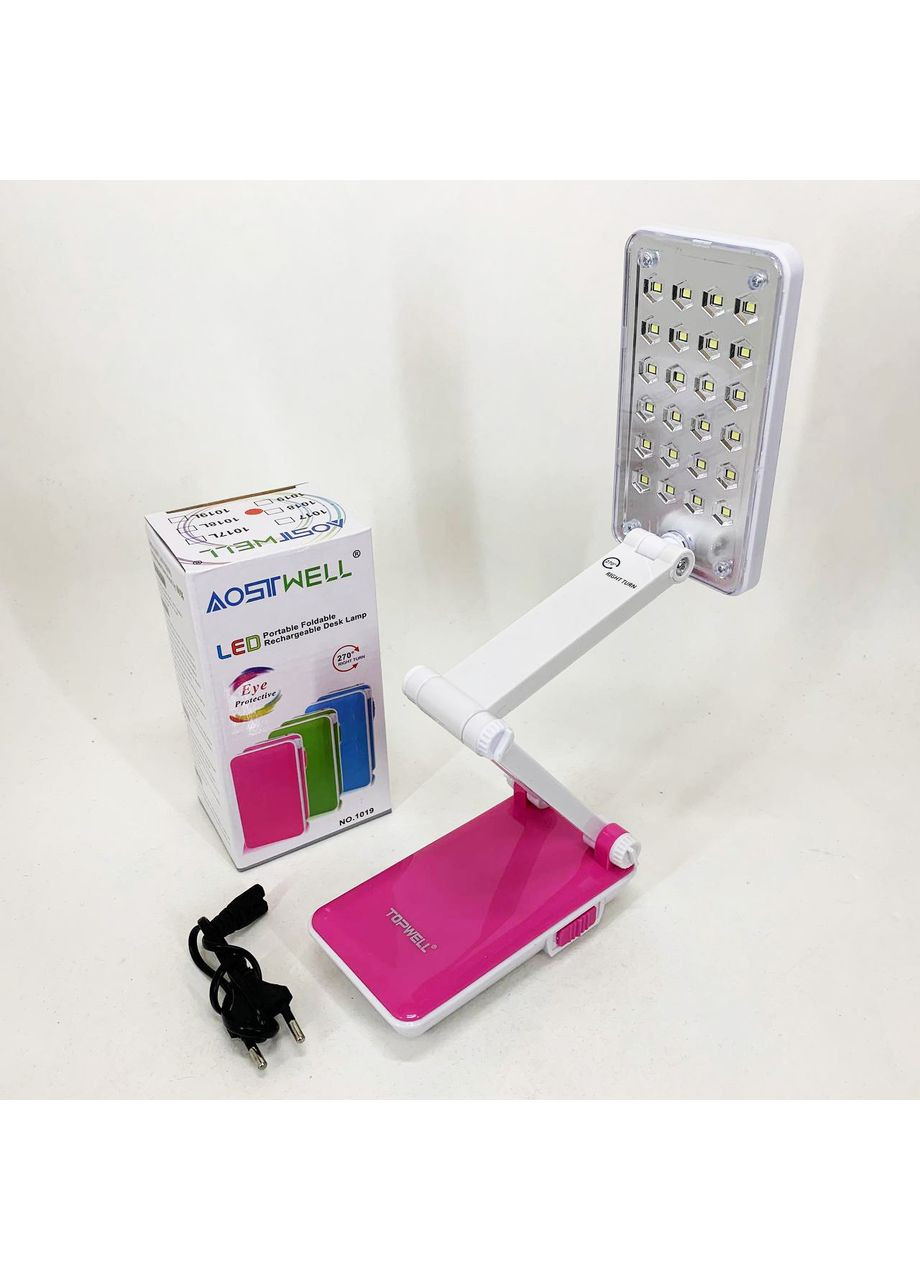 Настольная лампа Topwell 1019 Голубая аккумуляторная светодиодная регуляция уровня наклона. Цвет: красный No Brand (368771629)