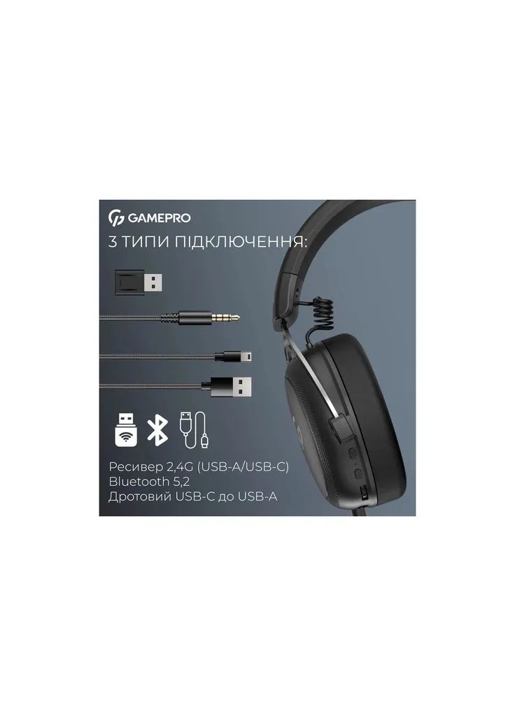 Наушники Asgard Skald 4-Mode Black (HSW160B) GAMEPRO (401417448)