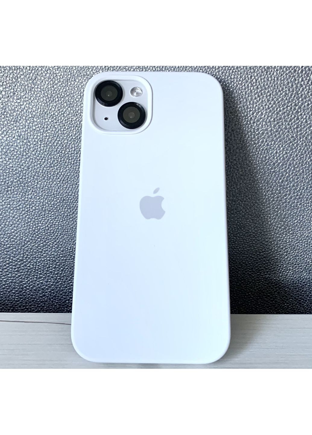 Чехол на айфон 13 Silicone case на 13 силиконовый open camera с микрофиброй / white No Brand (369136940)