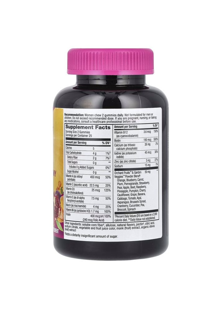 Витамины и минералы Alive! Women's Gummy Zero Sugar, 50 желеек Nature's Way (333975840)