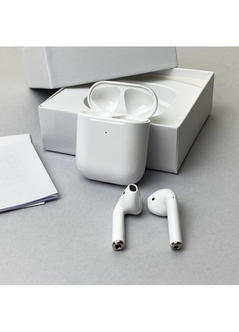 Бездротові навушники AirPods білі Bluetooth вставні гарнітура для музики та спілкування EX 2 (372460461)
