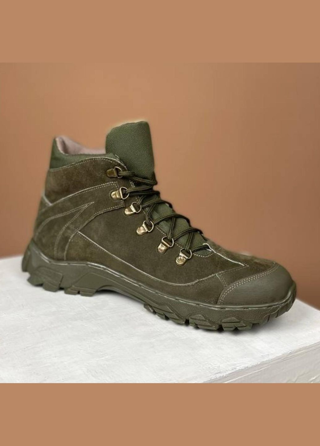 Берцы Мужские Зимние Тактические. 36-50р Олива. Из Натуральной кожи! MBZM-1021 No Brand (301138748)