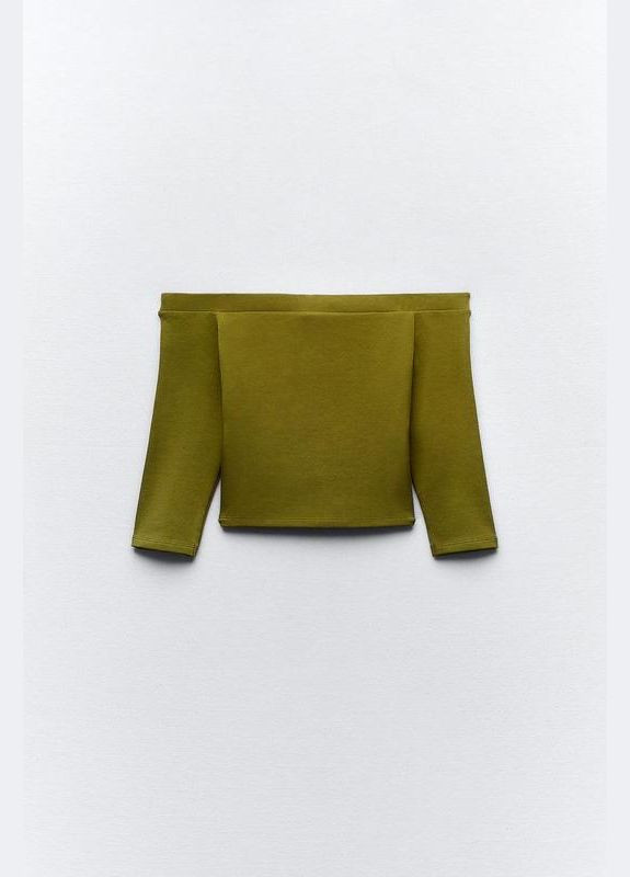 Кроп топ білий Zara кроп топ (312482630)