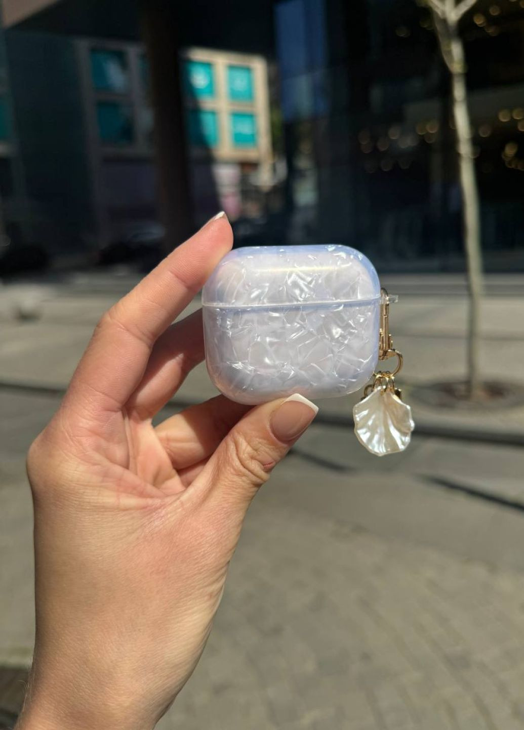 Чехол силиконовый для AirPods 3 с подвеской White / чехол аирподс 3 белый No Brand (331145604)