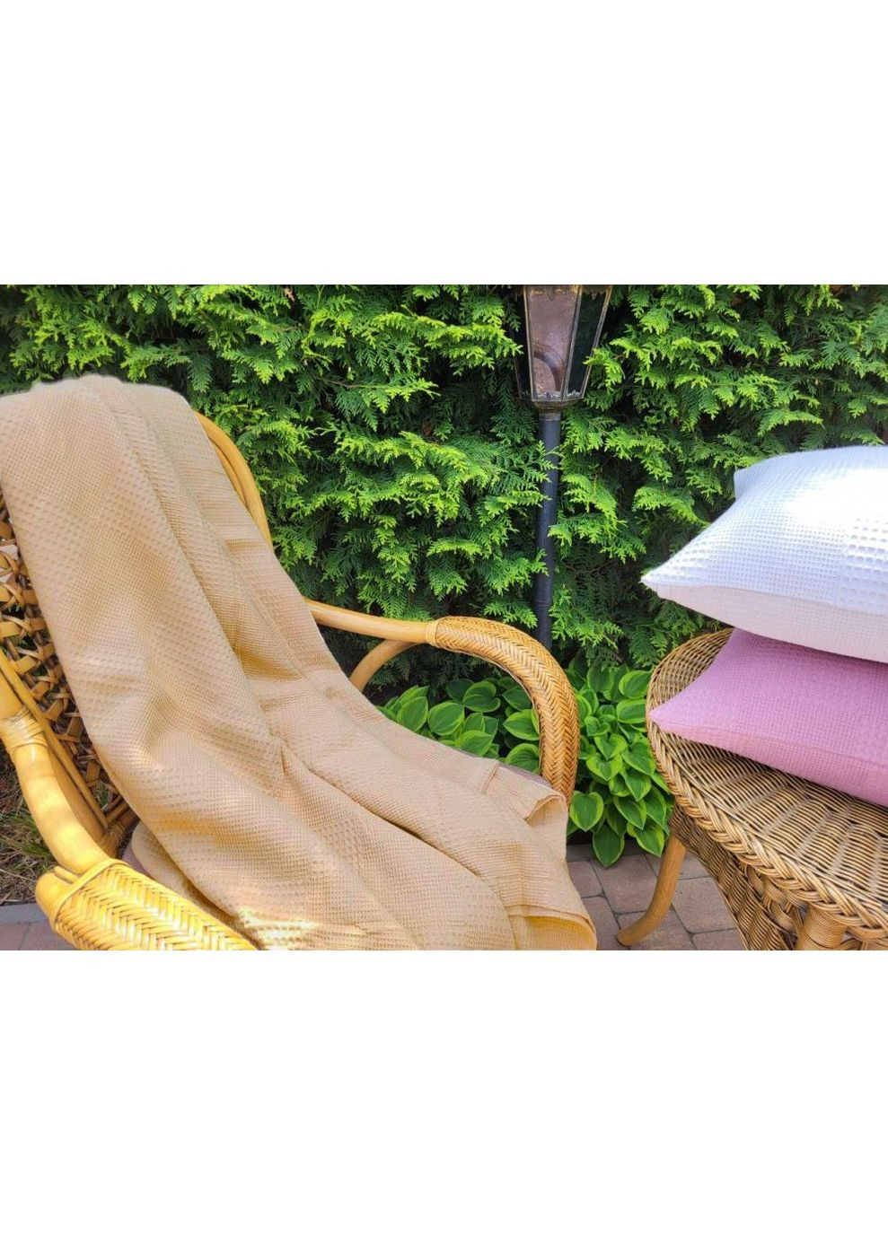 Покривало Гірчичний, Піке Вафелька 140*220 No Brand (363193004)