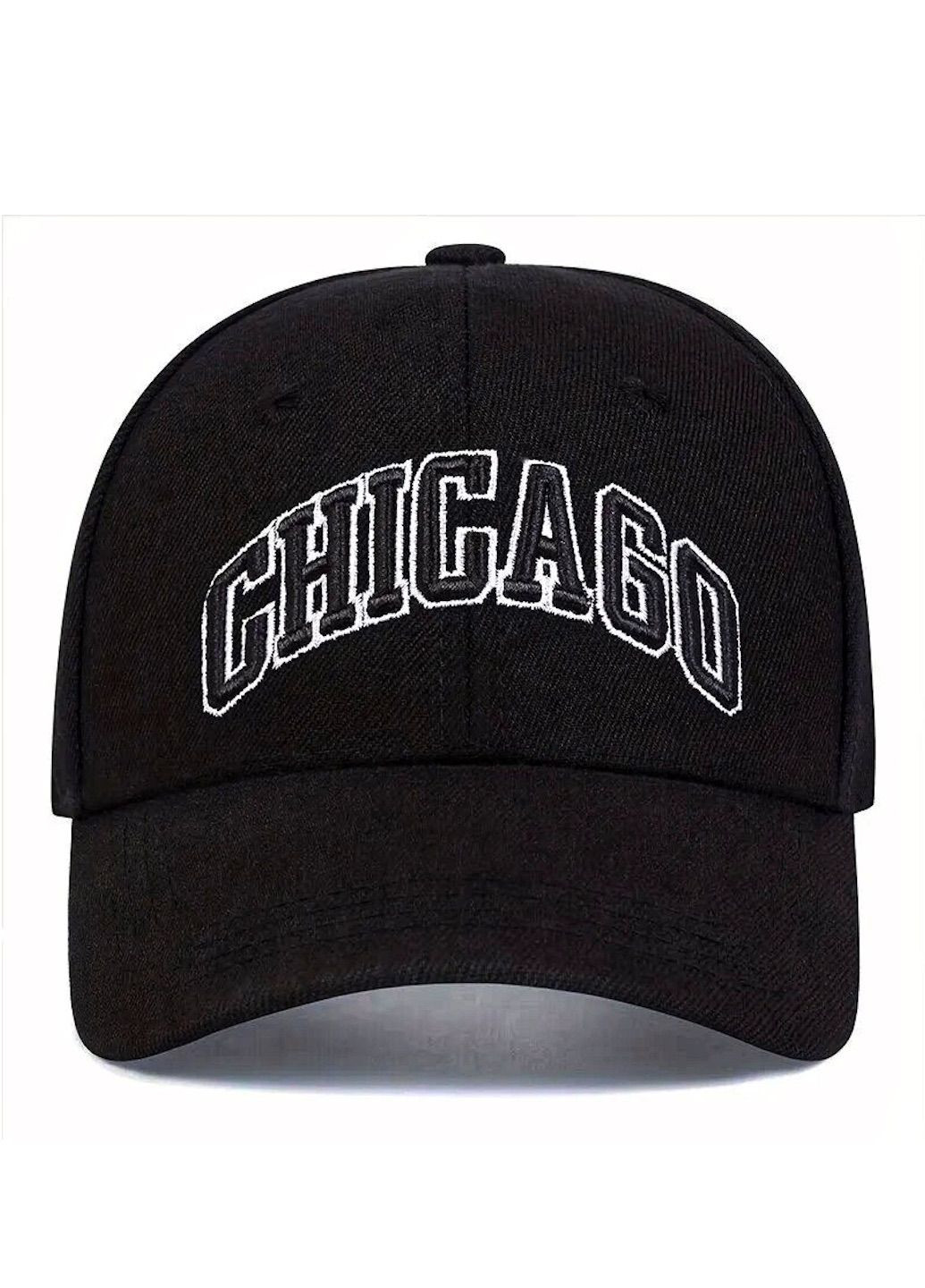 Кепка Chicago (Чикаго) с изогнутым козырьком Черный, Унисекс WUKE One size Brand бейсболка (292309379)