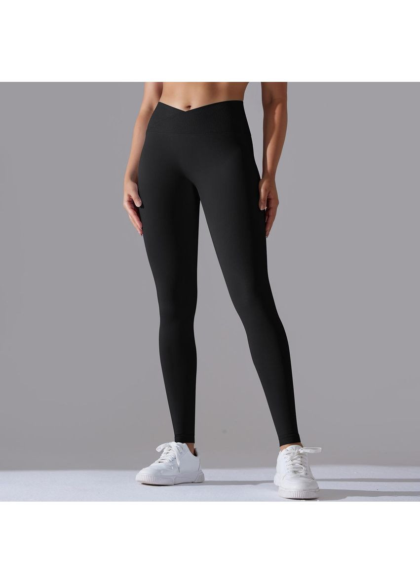 Лосини фітнес з ефектом push-up V-образним поясом No Brand (353302940)