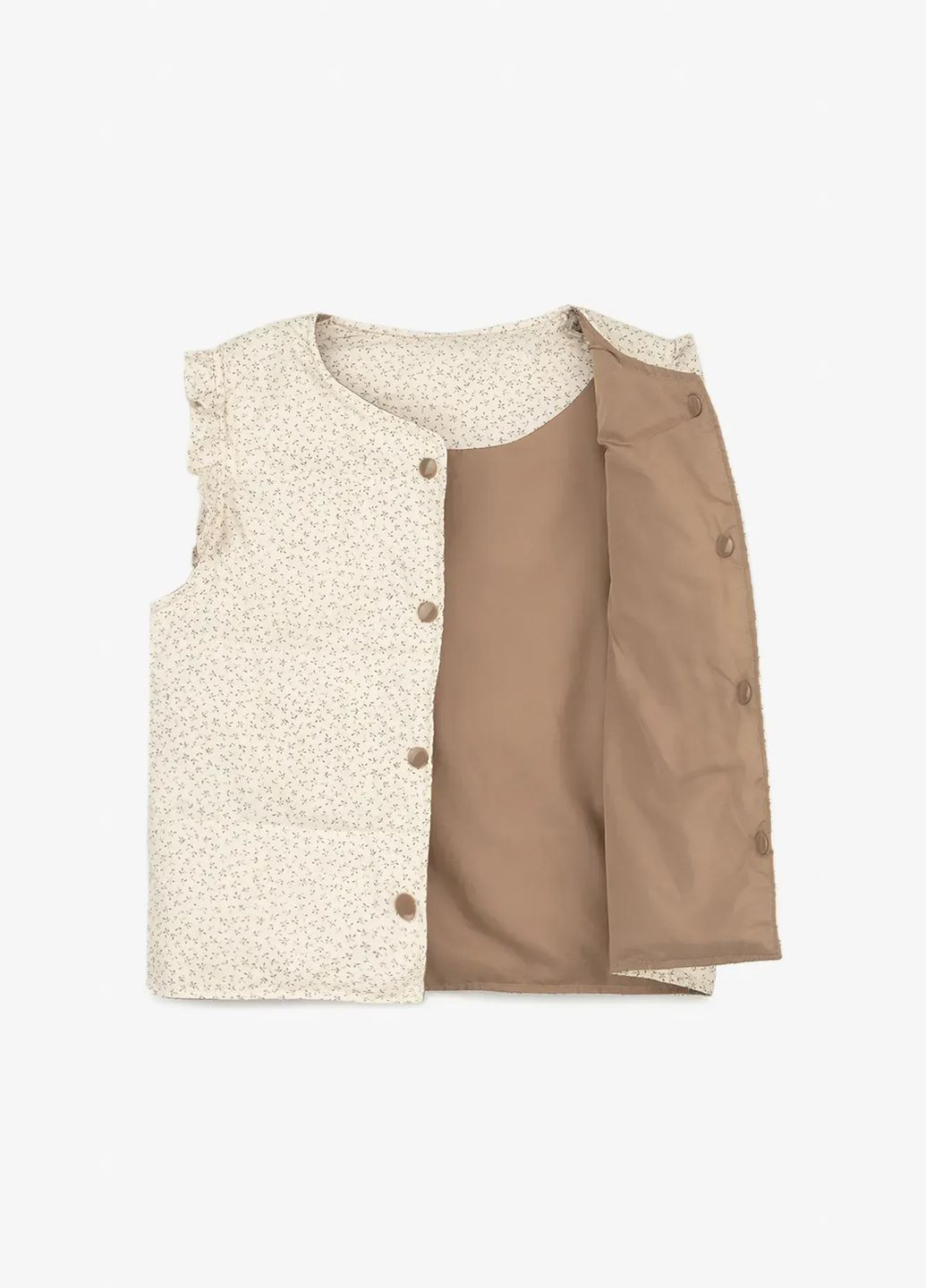 Жилет с узором для девочки 2211 86 см Молочный shop (2000999150449) Dinomin (358093104)