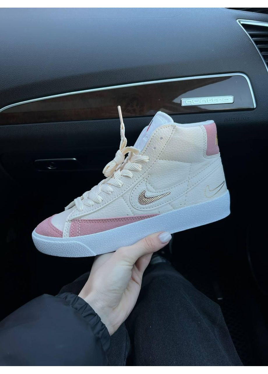 Бежевые демисезонные кроссовки мужские nike blazer mid beige найк блейзер No Brand