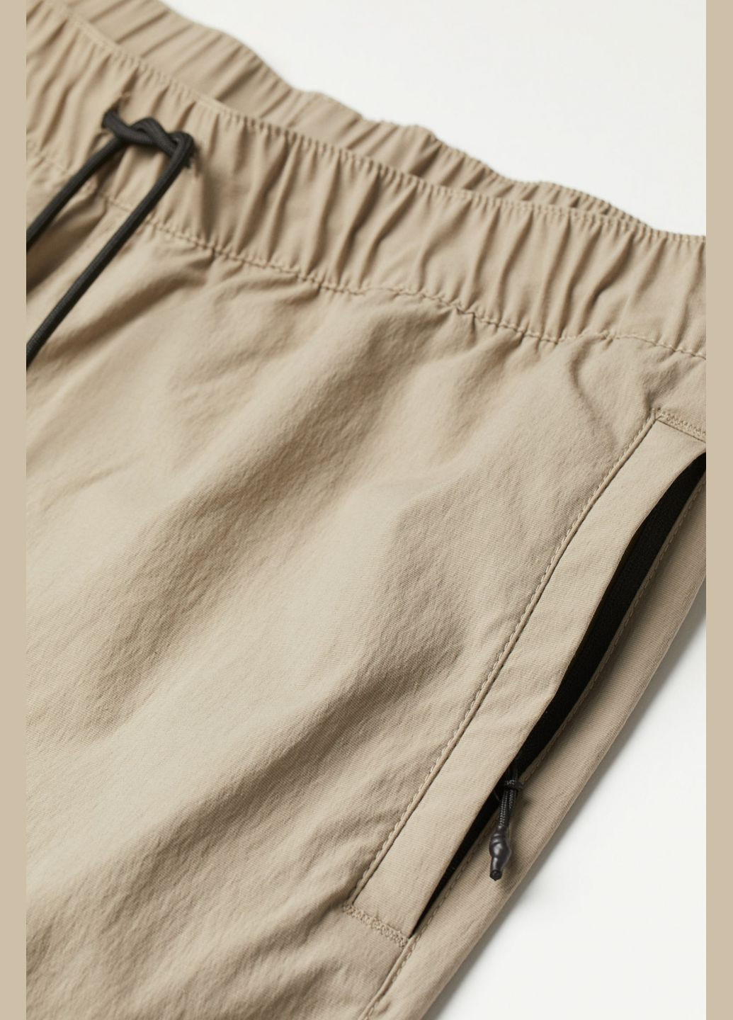 Бежевые спортивные, повседневный, кэжуал демисезонные джоггеры брюки H&M