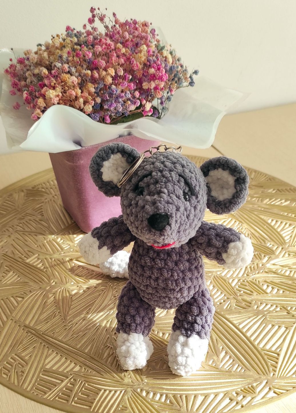 В'язаний брелок для ключів, сумочки,рюкзака, миша, декор для дому, подарунок Handmade (301221495)