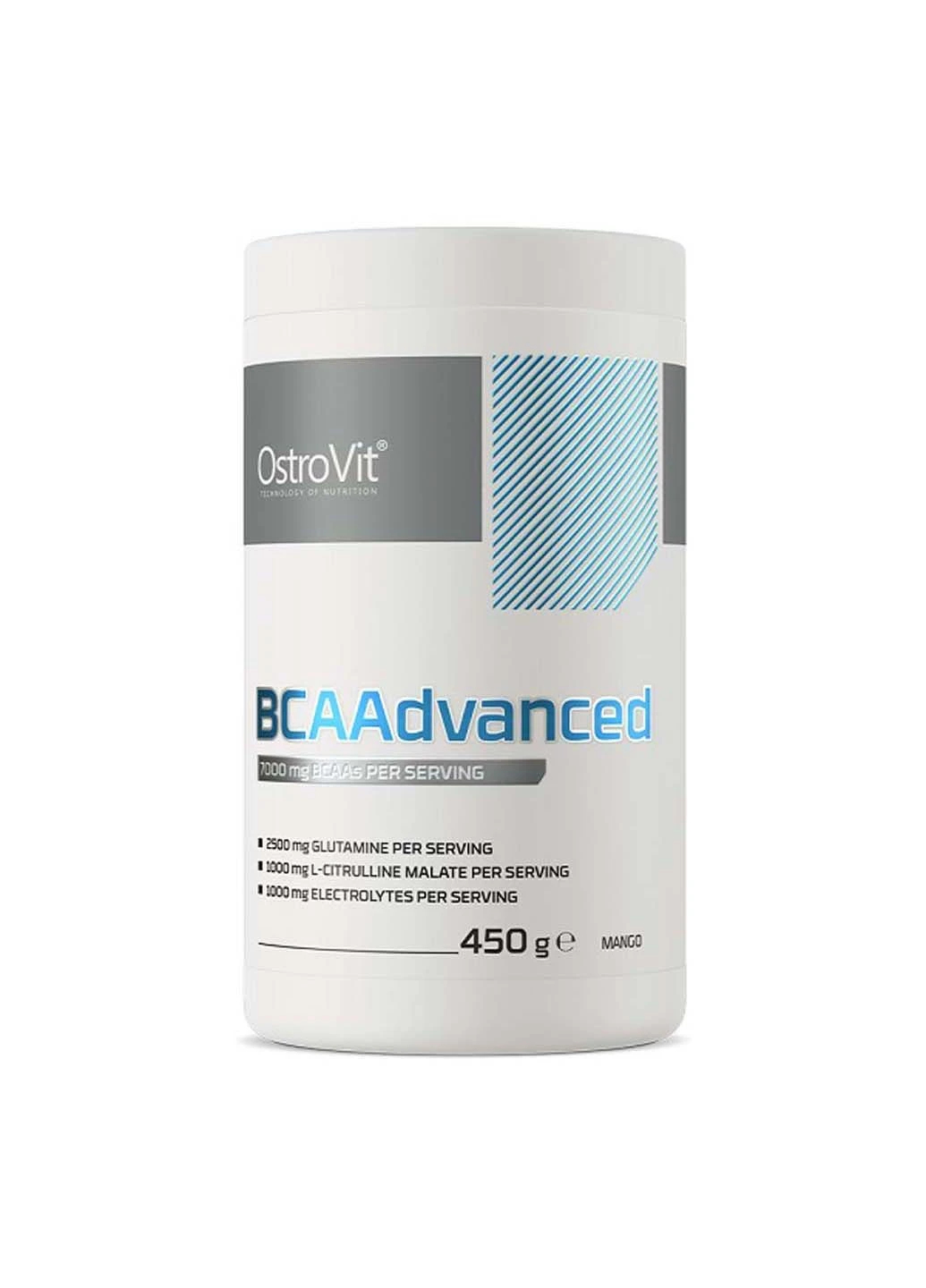 Амінокислота BCAA для спорту BCAAdvanced 450 g /30 servings/ Mango Ostrovit (301938450)