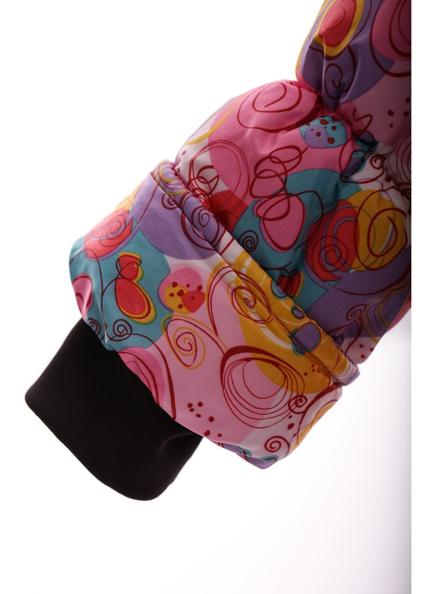 Рожевий зимній комбінезон на синтепоні для дівчинки класика галактика рожева 86 см (28133) BABYKROHA