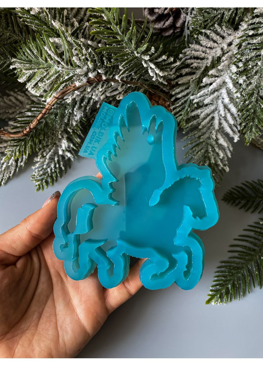 Молд Пегас більший для новорічних іграшок на ялинку силіконова форма для епоксидної смоли No Brand (370566477)