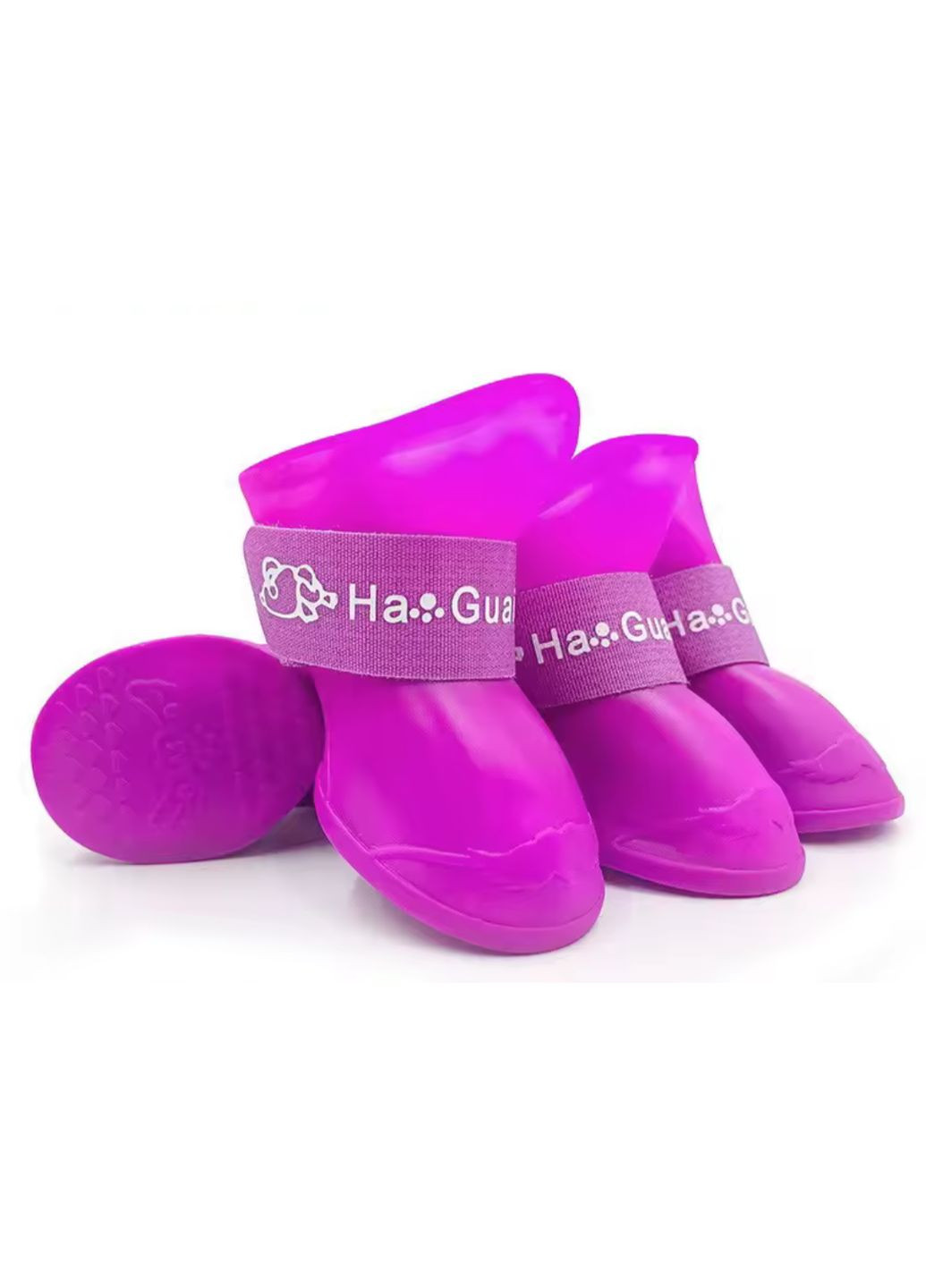 Черевики силіконові для собак малинові ( 4 шт/набір), розмір L China (335841306)