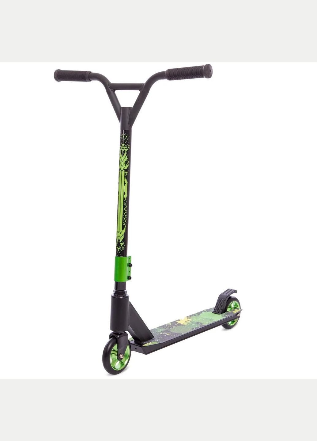 Самокат трюковый D02 Black-green Micmax (311201844)