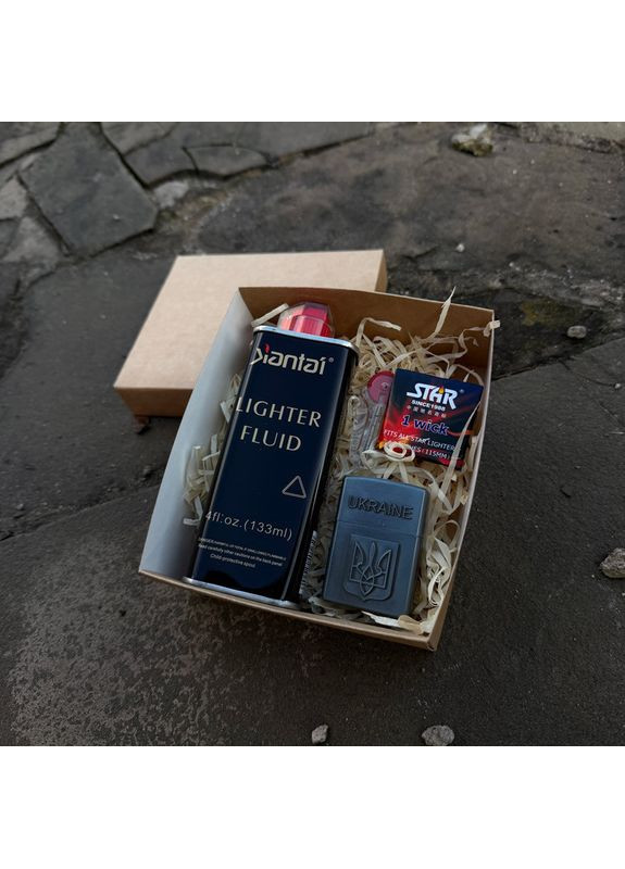 Подарунковий набір з бензиновою запальничкою №6357 No Brand (370802857)