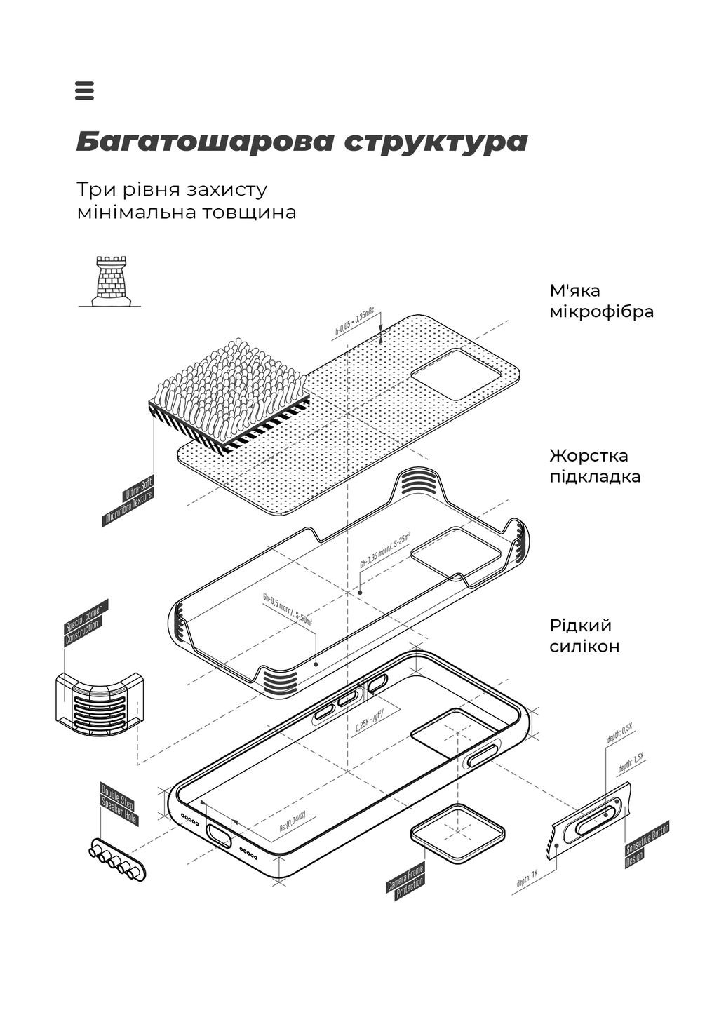 Панель ICON Case для Xiaomi Redmi 13C 4G / Poco C65 Dark Blue (ARM72481) ArmorStandart (291418167)