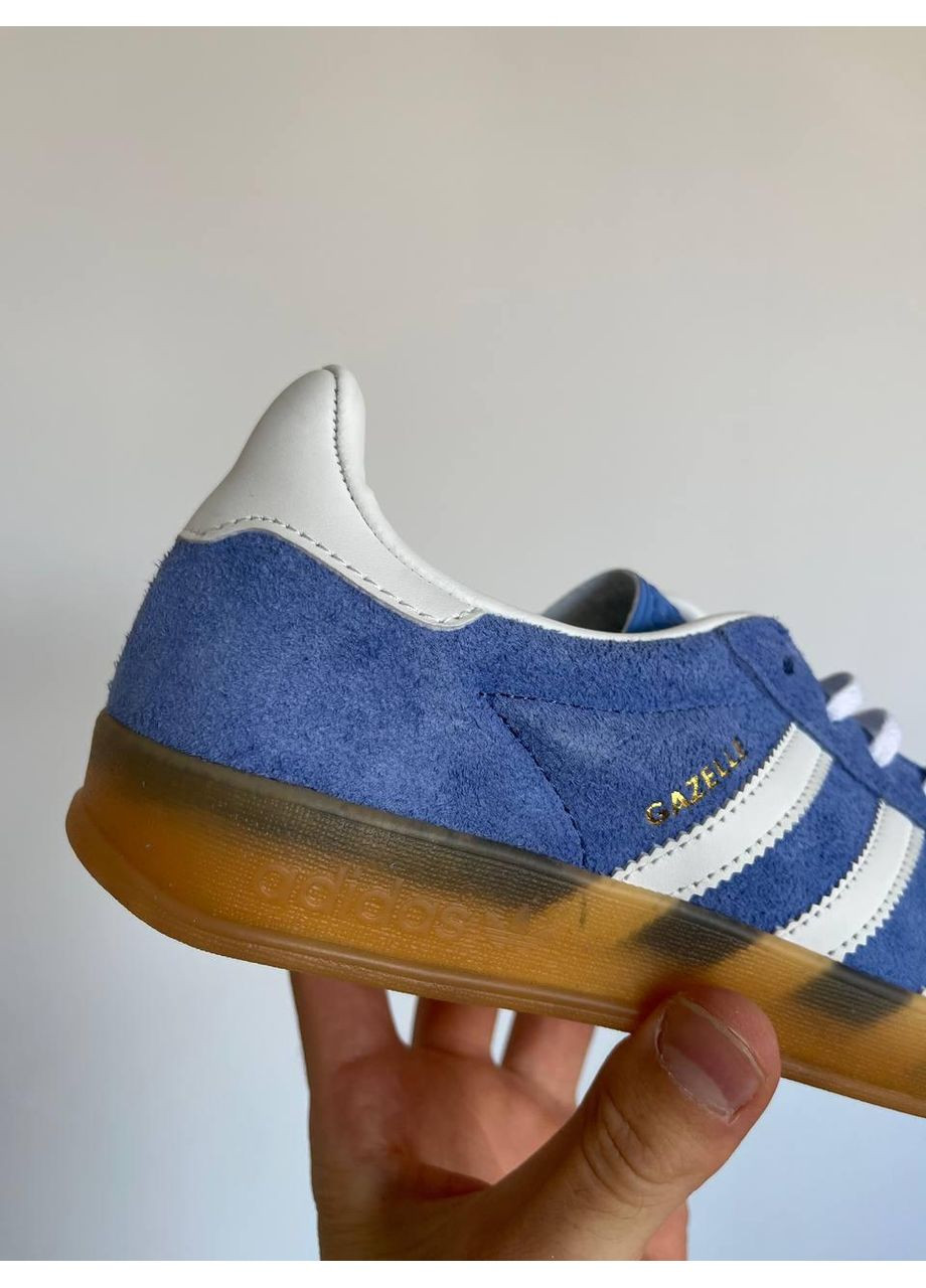 КРОСІВКИ ЖІНОЧІ ADIDAS GAZELLE INDIOR SHOES BLUE АДІДАС ГАЗЕЛЬ No Brand білі демісезони (368884841)