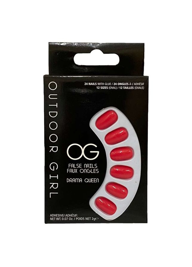 Накладные ногти Girl False Nails - Drama Queen Красный 24 шт. Outdoor (291841856)