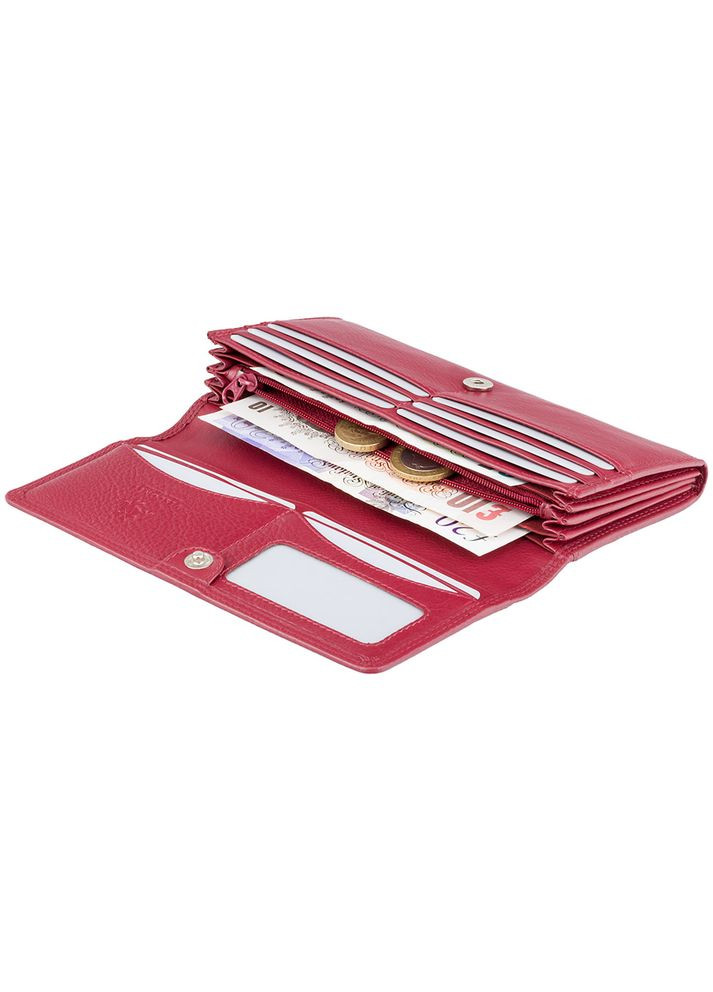 Женский кошелёк большого размера HT35 RED Buckingham c RFID (Red) Visconti (303830906)