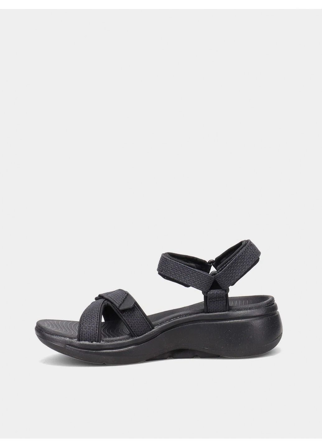 сандалии go walk arch fit - cruise around black 140251-bbk Skechers на липучке