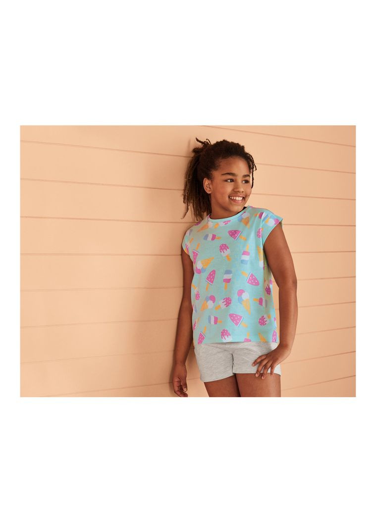 Комбінована літня набір футболок для дівчинки Pepperts