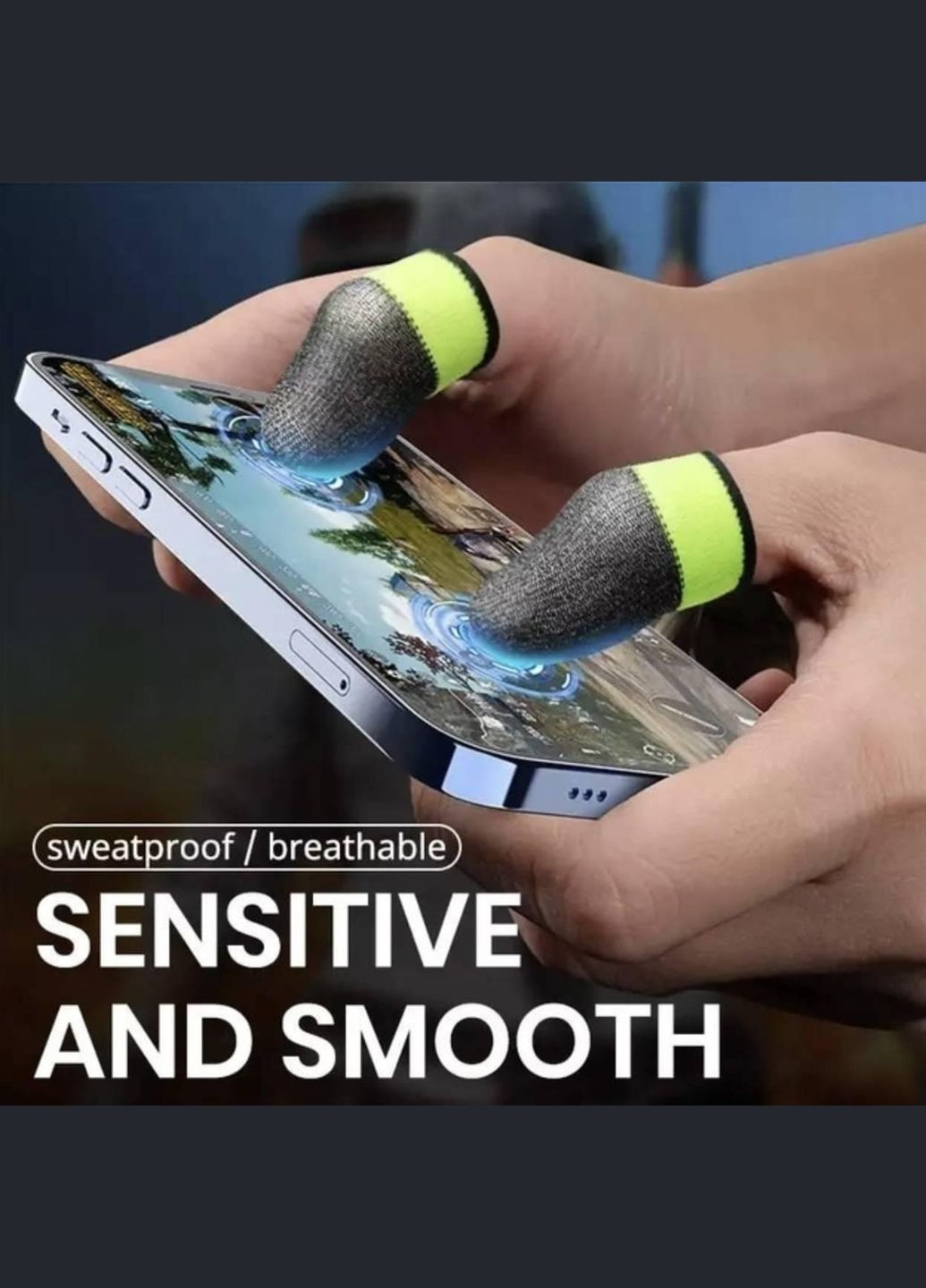 Напальчники геймерские (носки) для игр сенсорные (Pubg mobile/COD/Free fire) 2 шт Серый CHOICE (318453686)