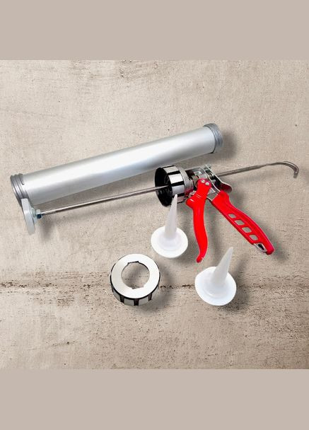 Пистолет для герметика 600 мл, закрытого типа, алюминий (арт.31124) Haisser (337360792)