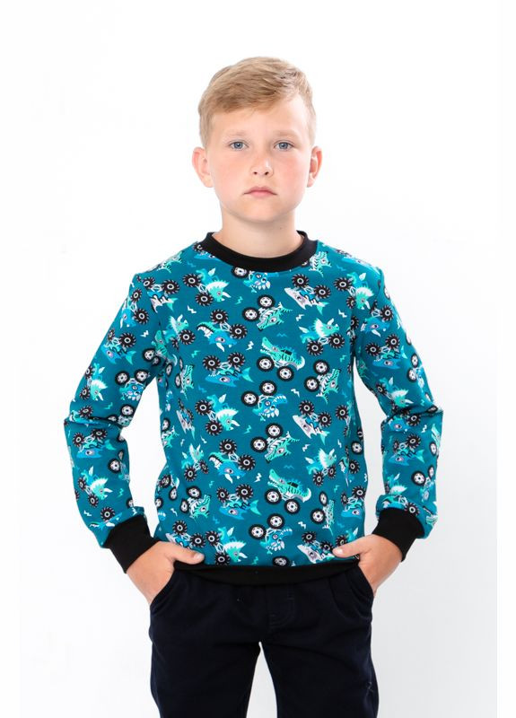 Носи своє джемпер для хлопчика (p-8223) дракон темно-синій повсякденний бавовна