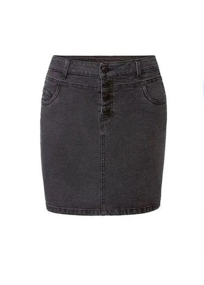 Спідниця джинсова для жінки LYCRA® 329729 36(S) чорний Esmara (264382232)