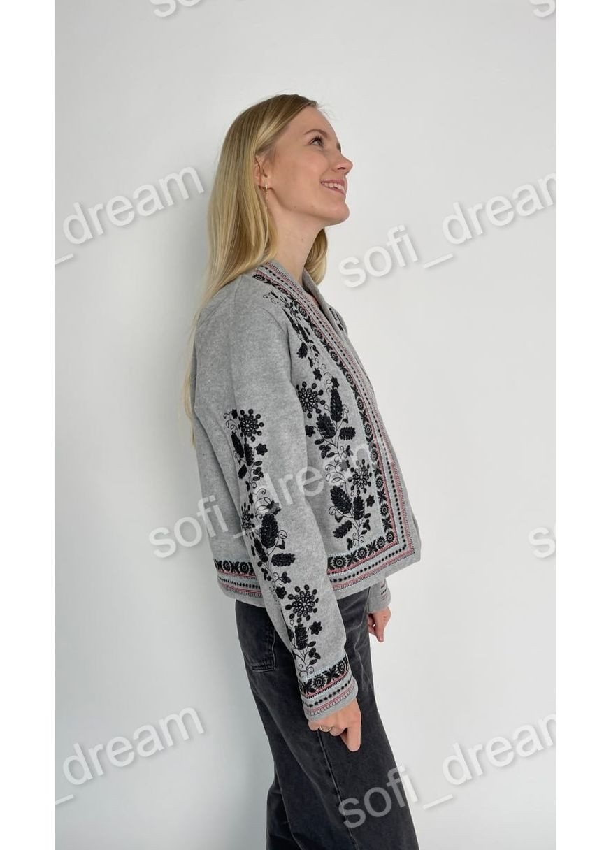 Серый женский женский пиджак с вышивкой ESQ -