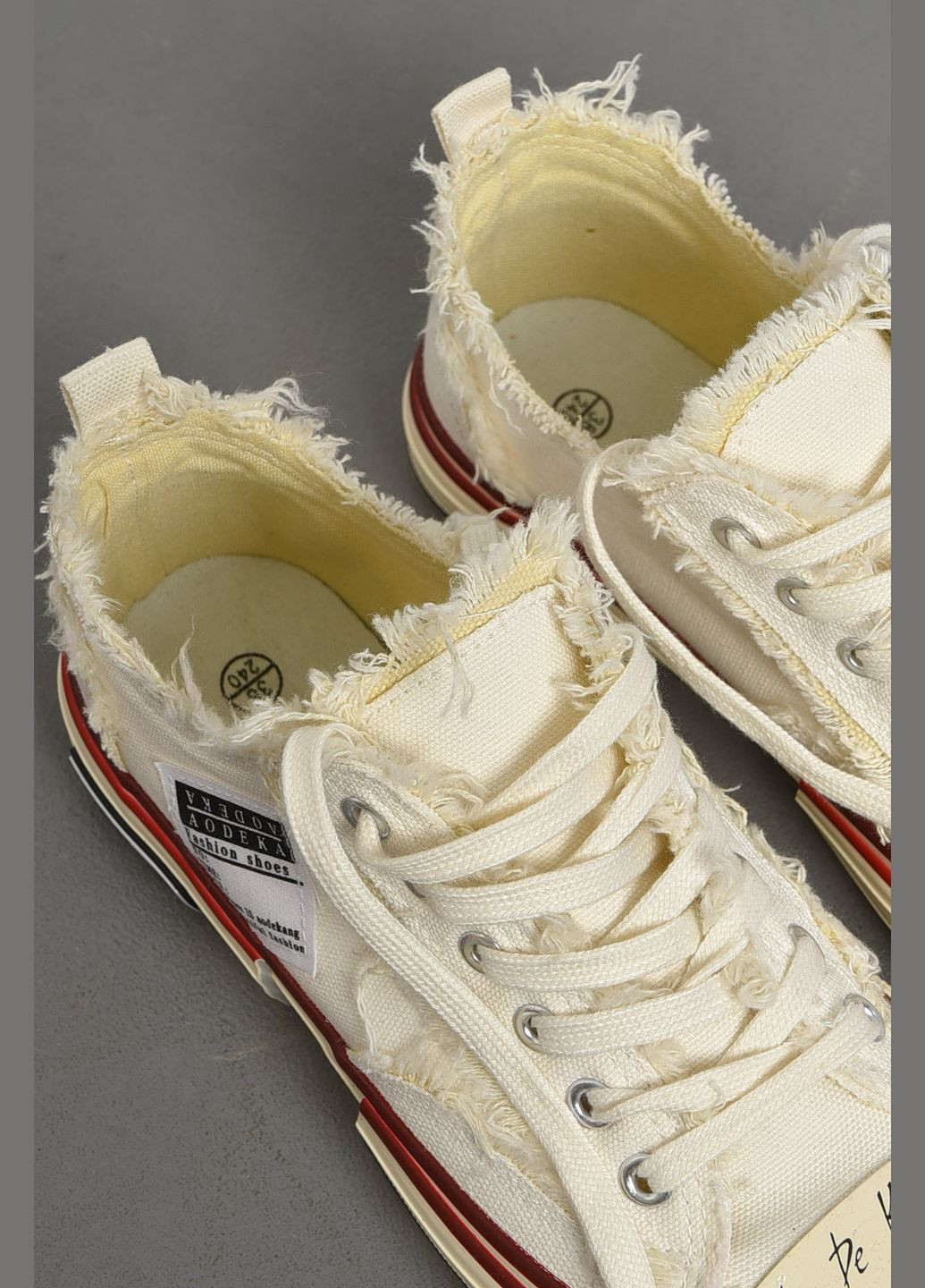 Белые кеды женские текстильные белого цвета на шнуровке Let's Shop