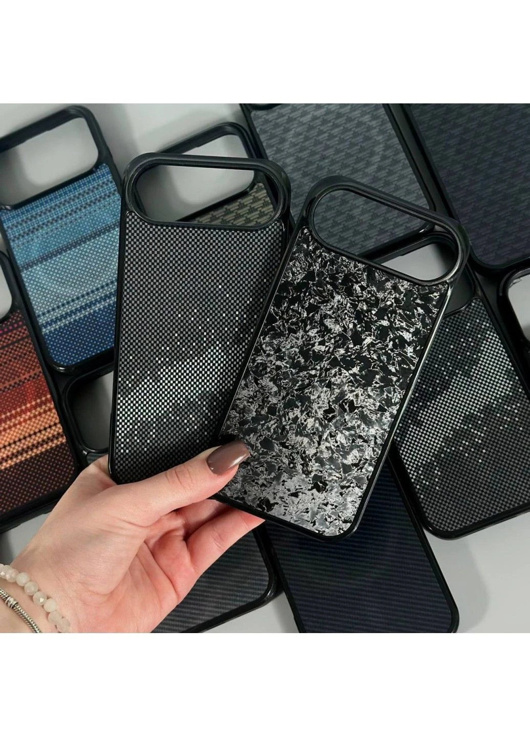 Чохол Gloss Elite Carbonique Magnetic для iPhone 12/12 Pro Print Grey No Brand (382914819)