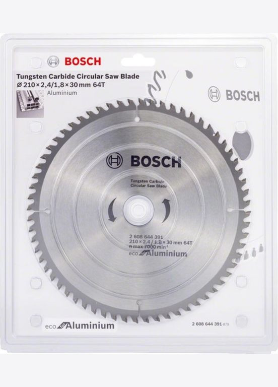 Пильный диск Eco for Aluminium (210x30x2.4 мм, 64 зубьев) по алюминию (23424) Bosch (267819118)