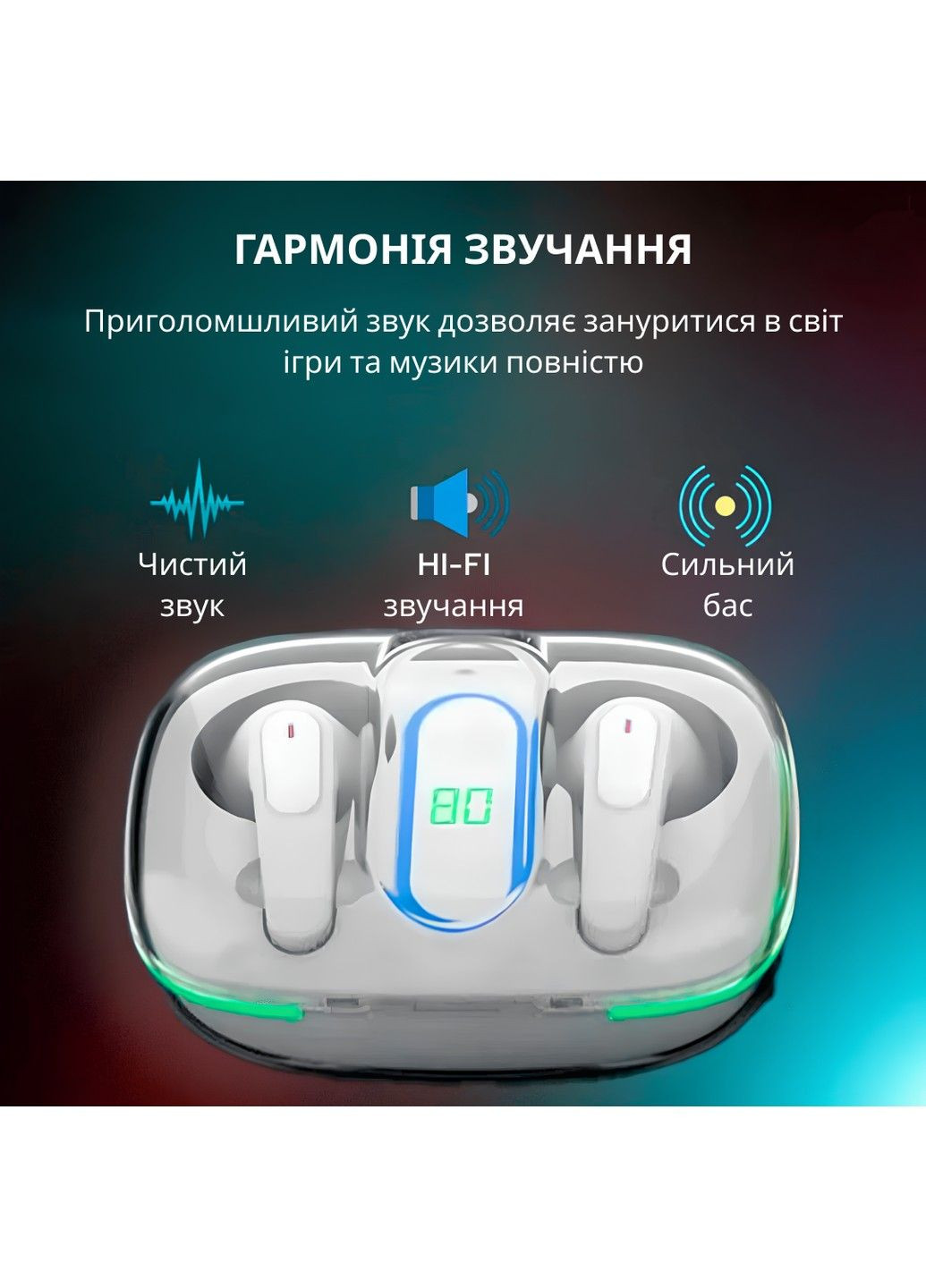 Бездротові навушники-крапельки PRO70 white Inspire (307062810)