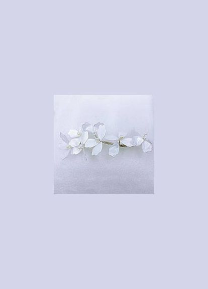 Комплект весільний прикраса для волосся та кліпси квіти білі No Brand (346600158)