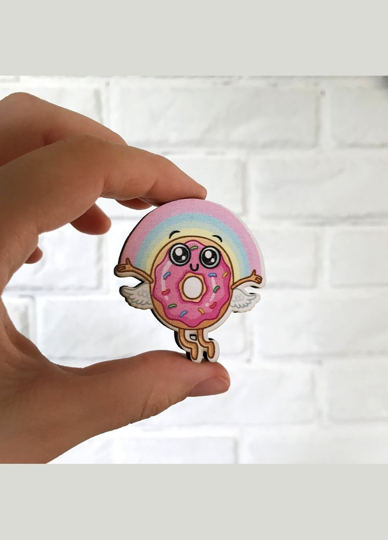 Значок з дерева "ангельський пончик" Cozy-Up (291162067)