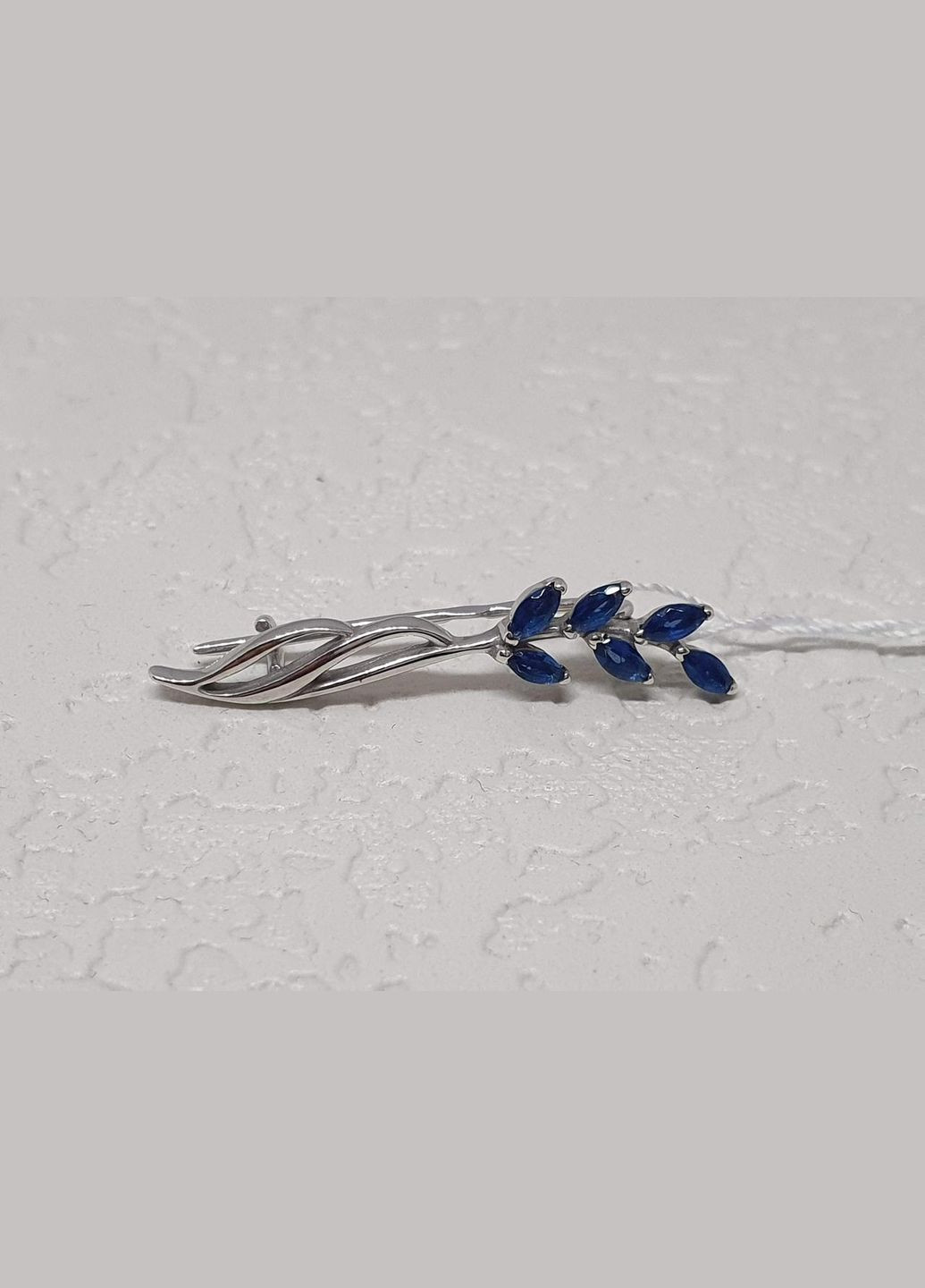 Срібна брошка-шпилька з фіанітами. 9520 СИН Ірій (316460895)