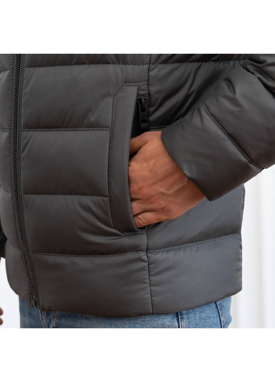 Графитовая зимняя мужская зимняя куртка большого размера SK