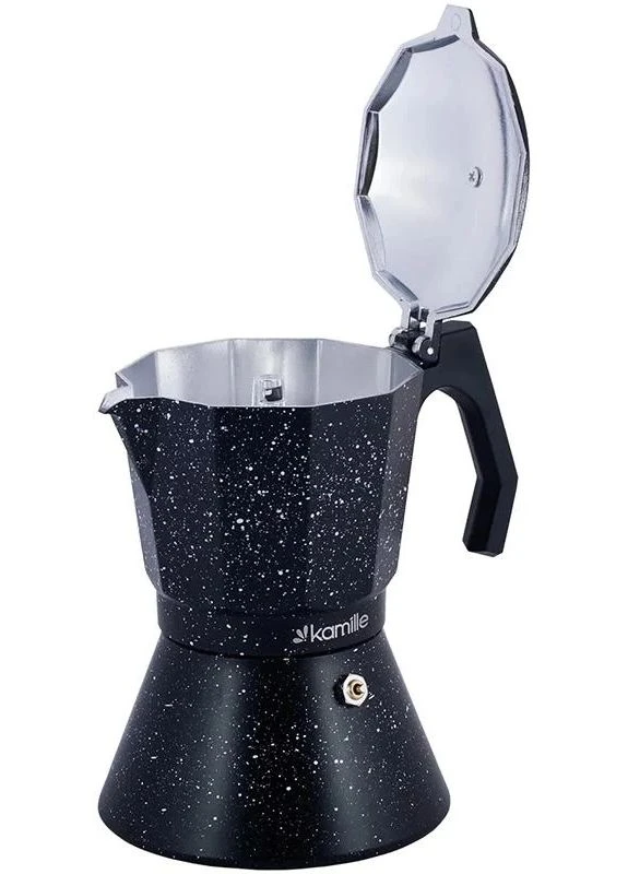 Гейзерная кофеварка Kamille Andel Black 450 мл на 9 чашек No Brand (400882316)