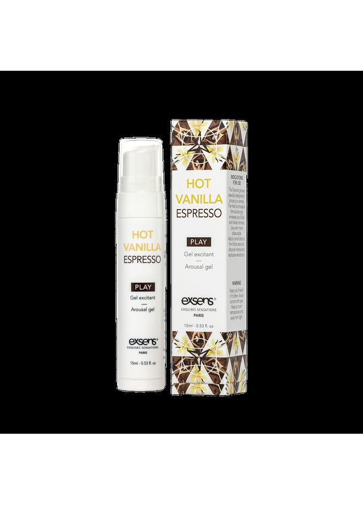 Стимулирующий гель Kissable Hot Vanilla Espresso 15мл можно поцелуев, охлаждающий. Exsens (366876807)
