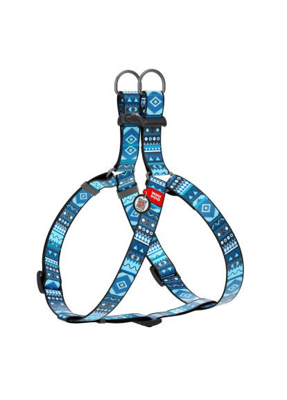 Шлея для собак Nylon анатомічна з QR паспортом "Етно синій" S (4610) WAUDOG Nylon анатомічна з QR паспортом &quot;Етно синій&quot; S (366703108)
