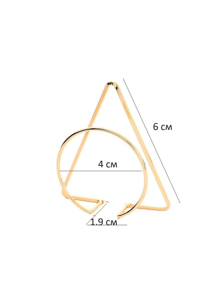 Тримач для ганчіркової серветки Triangle на стіл золотого кольору для серветок REMY-DECOR (301088595)