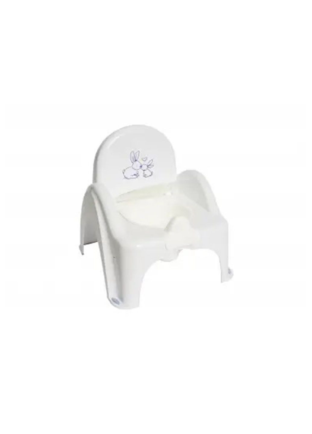 Горшок - стульчик "Зайчики" с музыкой (Белый) 5902963010438 PO-065-103 Tega Baby (294206582)