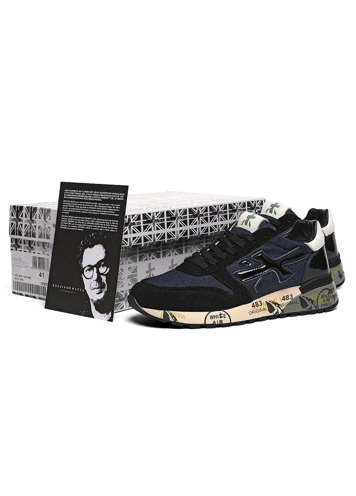 Синій кросівки dark blue black white Premiata