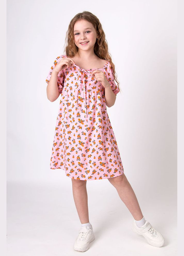 Розовое платье для девочки Mevis (292013991)