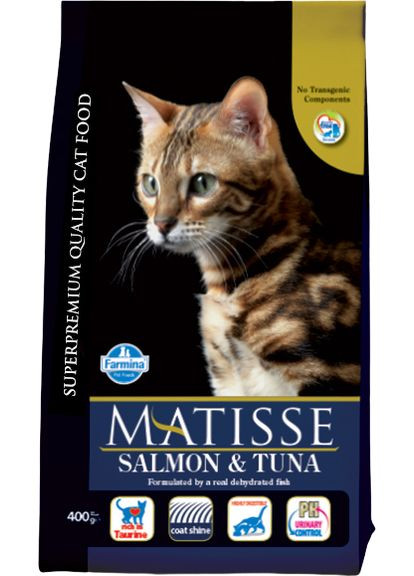 Сухой корм для кошек Matisse Salmon & Tuna с лососем и тунцом 0.4 кг (8010276016119) Farmina (293276979)