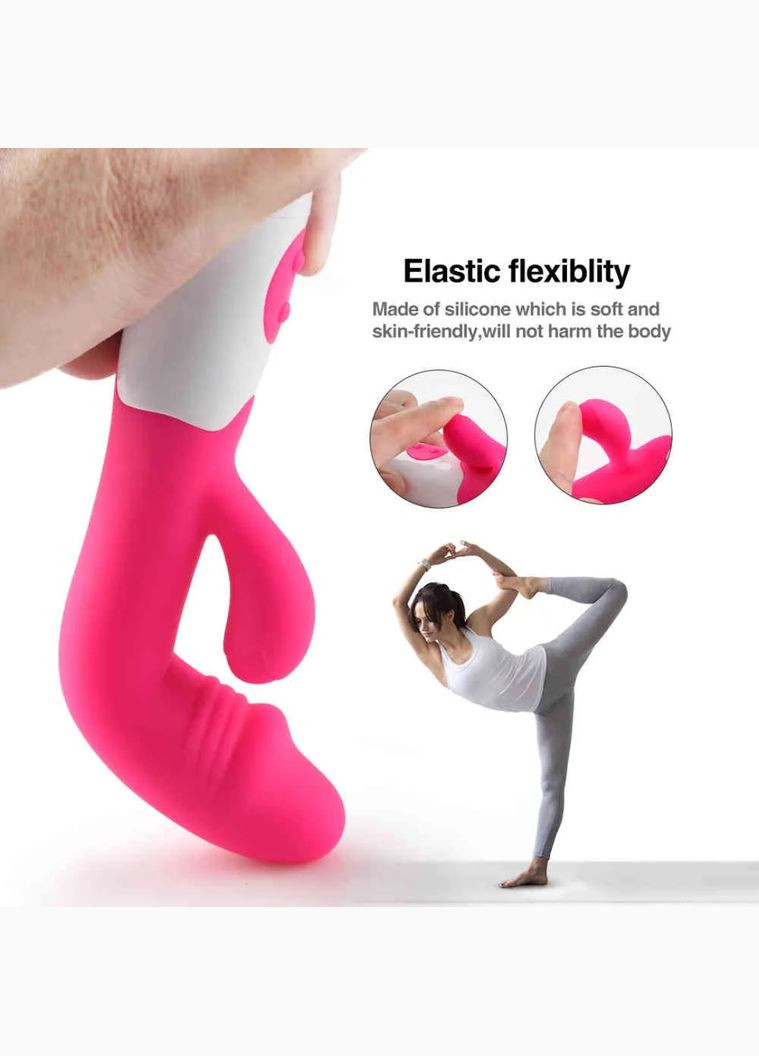 Кролик вібратор USB, подвійний кліторальний інтим стимулятор No Brand (317353443)