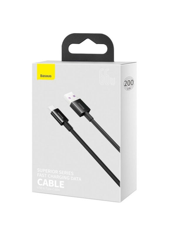 Кабель Superior Series Fast Charging Data Cable USB to TypeC 66W 2 м Black (CATYS-A01) Baseus (294978859)